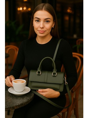 Kadın Şık Tasarım Omuz ve El Çantası – Çok Bölmeli Ayarlanabilir Askılı