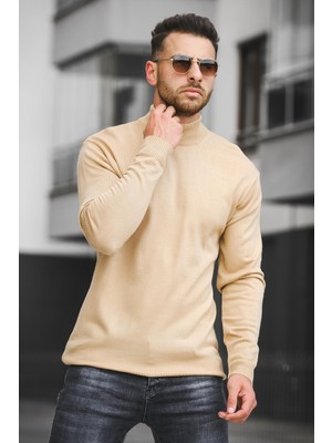 Seka 815 Pamuk Slim Fit Erkek Yarım Balıkçı Kazak