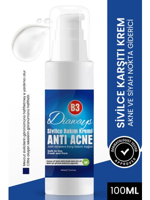 Diaways Aydınlatıcı Sîvîlce ve Âkne Siyah nokta Cilt Bakım Yenileme Kremi