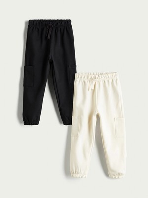 Lcw Kids Bej Beli Lastikli Basic Erkek Çocuk Jogger Eşofman Altı 2'li