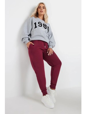 Büyük Beden Beli ve Paçası Lastikli Dar Paça Cepli Jogger Eşofman Altı 303568