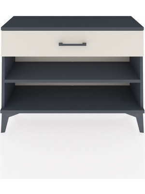 Arges Şifonyer Tek Raflı Tek Çekmeceli 88X30X64 Antrasit-Aytaşı