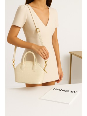 Kadın Parlak Mini Kroko Desen Çapraz Askılı El ve Omuz Çantası