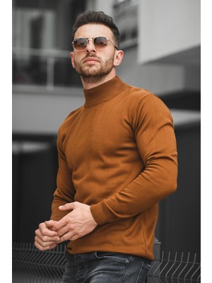 Seka 815 Pamuk Slim Fit Erkek Yarım Balıkçı Kazak