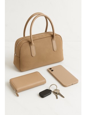 Lüks Süet Kadın El Çantası