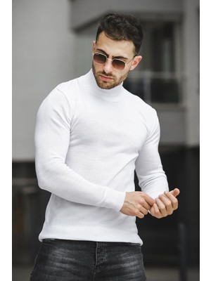 Seka 815 Pamuk Slim Fit Erkek Yarım Balıkçı Kazak