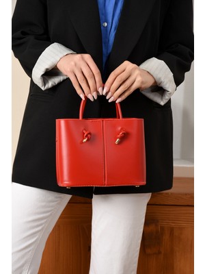 Kadın 3 Bölmeli Kaliteli Şık Çanta Omuzdan Asmalı Elden Tutmalı Askılı