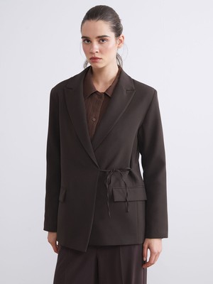 Lc Waikiki Yeni Sezon Kruvaze Yaka Bağlamalı Kadın Blazer Ceket