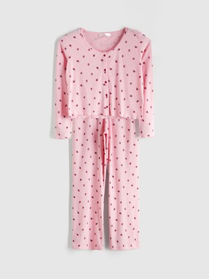 Lc Waikiki Yeni Sezon Petite Bisiklet Yaka Çiçekli Kadın Pijama Takımı
