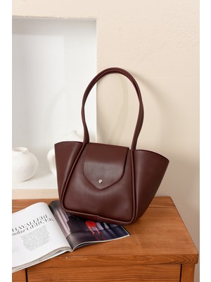 Kadın Şık Tasarımlı Omuz ve Kol Çantası + Yavru Çanta