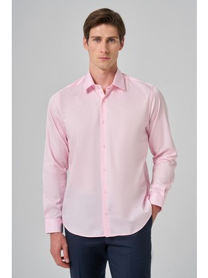  Erkek Pembe Dynamic Fit Sert Yaka Gömlek