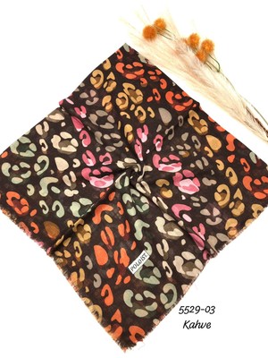 5529 Flamlı Pamuk Eşarp