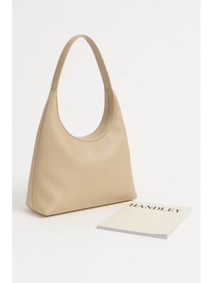 Elegant Shopper Suni Deri Omuz Çantası