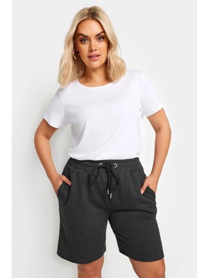 Büyük Beden Cepli Beli Büzgülü Rahat Kesim Şort 303207