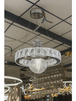 Bestof Tek Top Taşlı LED Avize