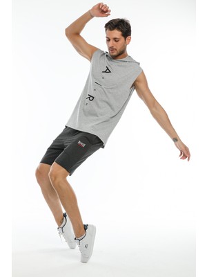 Süperlife Erkek Kapşonlu Standart &regular Fit  Aır Baskılı Tişort SPR21Y07