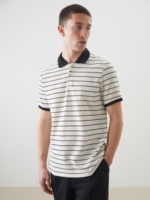 Lc Waikiki Yeni Sezon Polo Yaka Çizgili Penye Erkek Dokulu Tişört