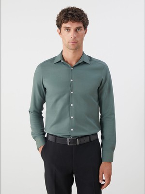 Lc Waikiki Yeni Sezon Slim Fit Uzun Kollu Armürlü Erkek Gömlek