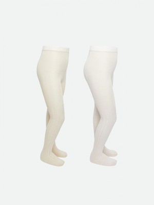 Lcw Kids Pembe Desenli Kız Çocuk Külotlu Çorap 2'li