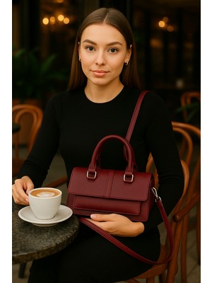 Kadın Şık Tasarım Omuz ve El Çantası – Çok Bölmeli Ayarlanabilir Askılı