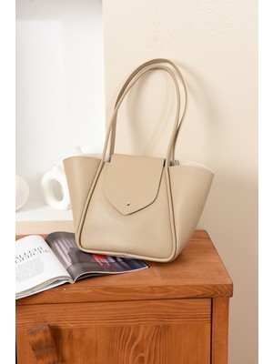 Kadın Şık Tasarımlı Omuz ve Kol Çantası + Yavru Çanta