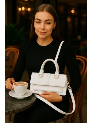 Kadın Şık Tasarım Omuz ve El Çantası – Çok Bölmeli Ayarlanabilir Askılı