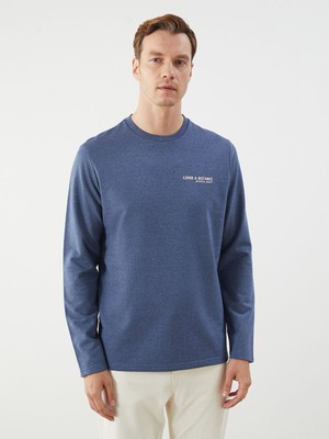 Lc Waikiki Yeni Sezon Bisiklet Yaka Uzun Kollu Baskılı Erkek Sweatshirt