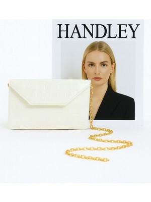 Lüks Kroko Desenli Zincir Askılı Çift Gözlü Omuz Çantası