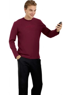 Polden 4503 Erkek Kışlık O-Yaka Pijama Takım