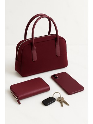 Lüks Süet Kadın El Çantası