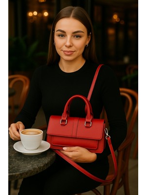 Kadın Şık Tasarım Omuz ve El Çantası – Çok Bölmeli Ayarlanabilir Askılı