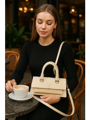 Kadın Şık Tasarım Omuz ve El Çantası – Çok Bölmeli Ayarlanabilir Askılı