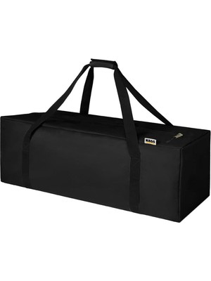 Haegs Taşıma Çantası, Fermuarlı Dayanıklı Seyahat Spor, Kamp Malzemeleri Saklama Çantası, Hurç, Valiz, 70L (60 x 30 x 30 cm) Siyah