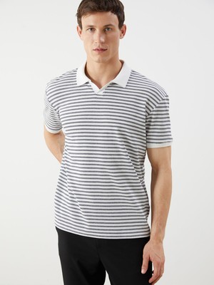Lc Waikiki Yeni Sezon Polo Yaka Çizgili Erkek Tişört