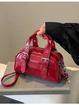 Lüks Silindir Günlük El ve Omuz Çantası