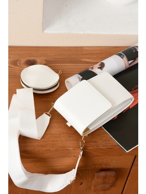 Lüks Çapraz Askılı Kolon Kemer Detaylı Mini Cüzdan Tasarımlı Çanta