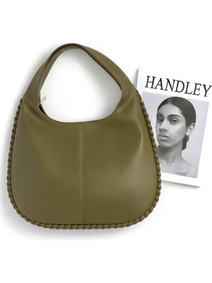 Lüks Büyük Kapasiteli Düğüm Detaylı Omuz Çantası