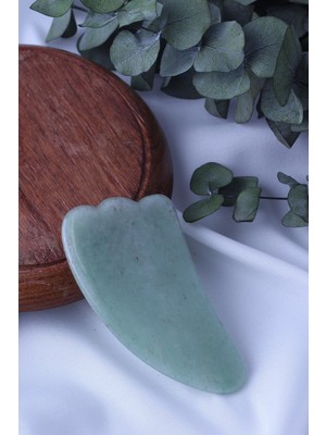 Gua Sha Aventurin Taşı - Yüz Cilt Masaj Taşı - MS0027