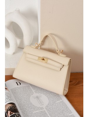 Lüks Kilit Detaylı Çapraz Askılı El ve Omuz Çantası