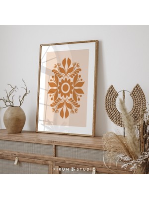 Toprak Duvar Dekoru, Soyut Botanik, Bohem Sanatı, Duvar Sanatı, Botanik Poster