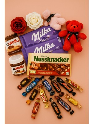 Sevgiliye,arkadaşa,anneye Özel Gün Hediye Kalp Kutuda Ithal Çikolatalı 2 Ayiciklı Lüx Paket