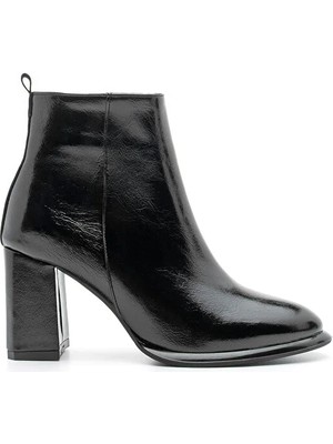 Kindep Simsim (Park Moda) Topuklu Fermuarlı Kadın Bot Siyah