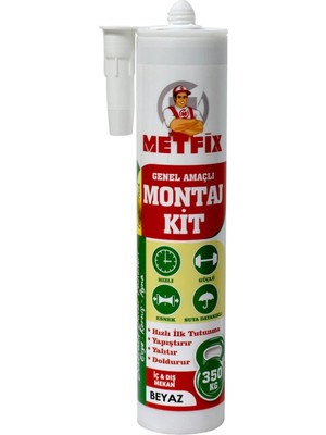 Korniş, Evye, Ayna ve Dekoratif Duvar Panelleri Için Montaj Yapıştırıcı 290ML - Beyaz