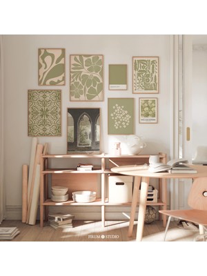 Sessiz Yeşil Eklektik 8'li Sanat Seti