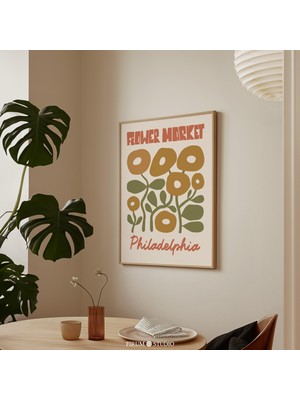 Philadelphia Çiçek Pazarı Duvar Sanatı, Soyut Botanik Poster