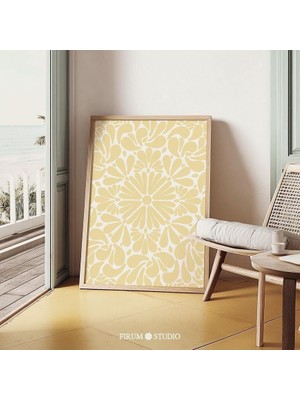 Soluk Sarı Soyut Çiçek Sanatı