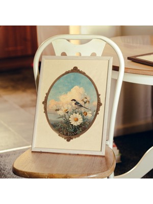 Chickadee ve Papatyalar Botanik: Grandmillennial Cottagecore Duvar Sanatı (& Dosyalar Dahil)