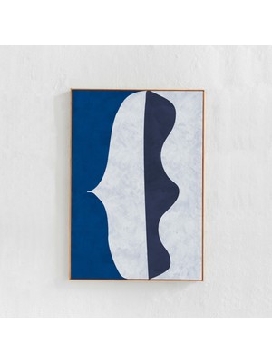 Mavi Soyut Sanat: Orta Modern Poster