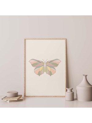 Bohem Kelebek Sanatı, Nötr Duvar Sanatı, Bohem Sanatı, Pastel Oda Dekoru