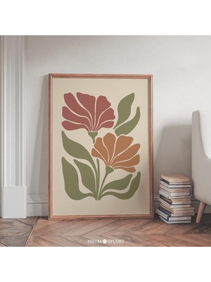 Toprak Tonlarında Boho Çiçek Sanatı